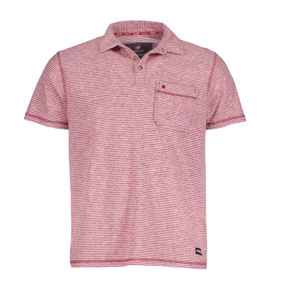Canada Weather Gear Other - Men’s Canada Weather Gear Red Rock Stripe Pocket Supreme Soft Polo